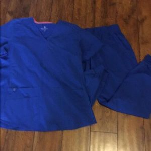 Med couture activate royal blue scrub set large